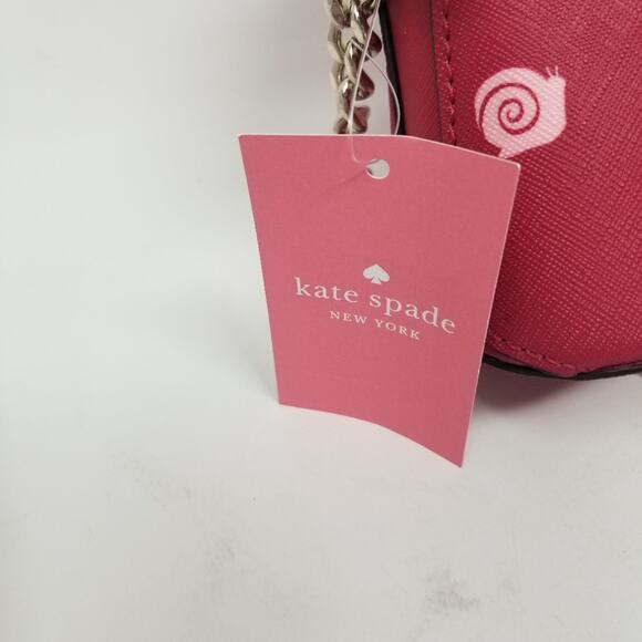 Kate Spade NEW Red Multi Dome Crossbody Chain and Leather Zipper Closer Purse - Picture 12 of 16